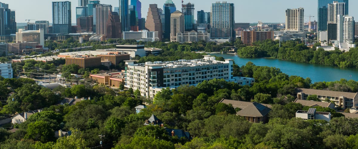 Travis Heights featuring landscape views and a city