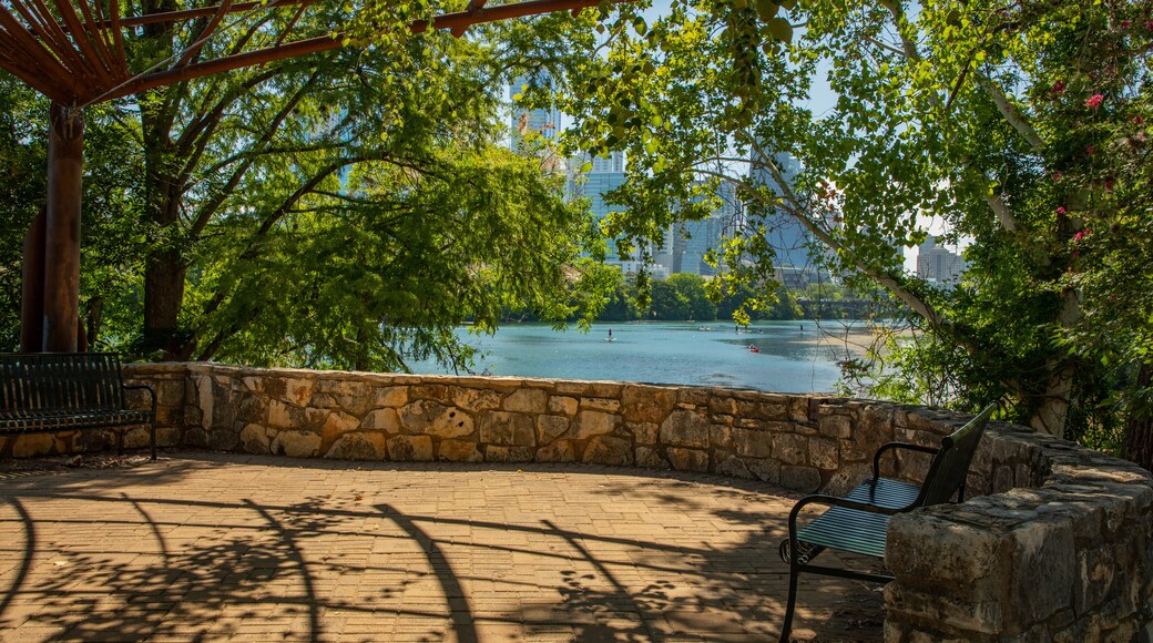 Zilker Park showing a river or creek and a park