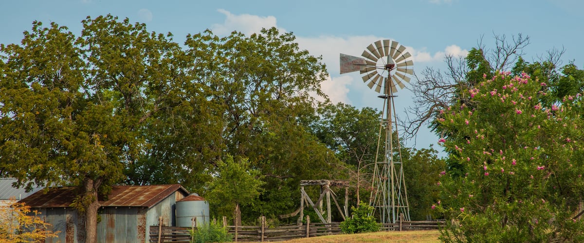 Leander featuring farmland