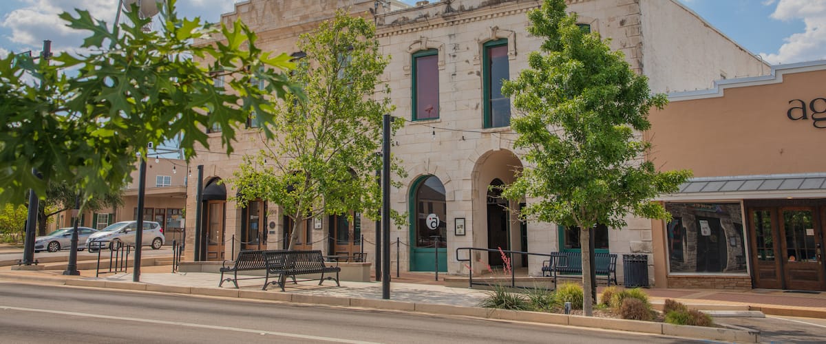 Round Rock which includes a small town or village and heritage elements