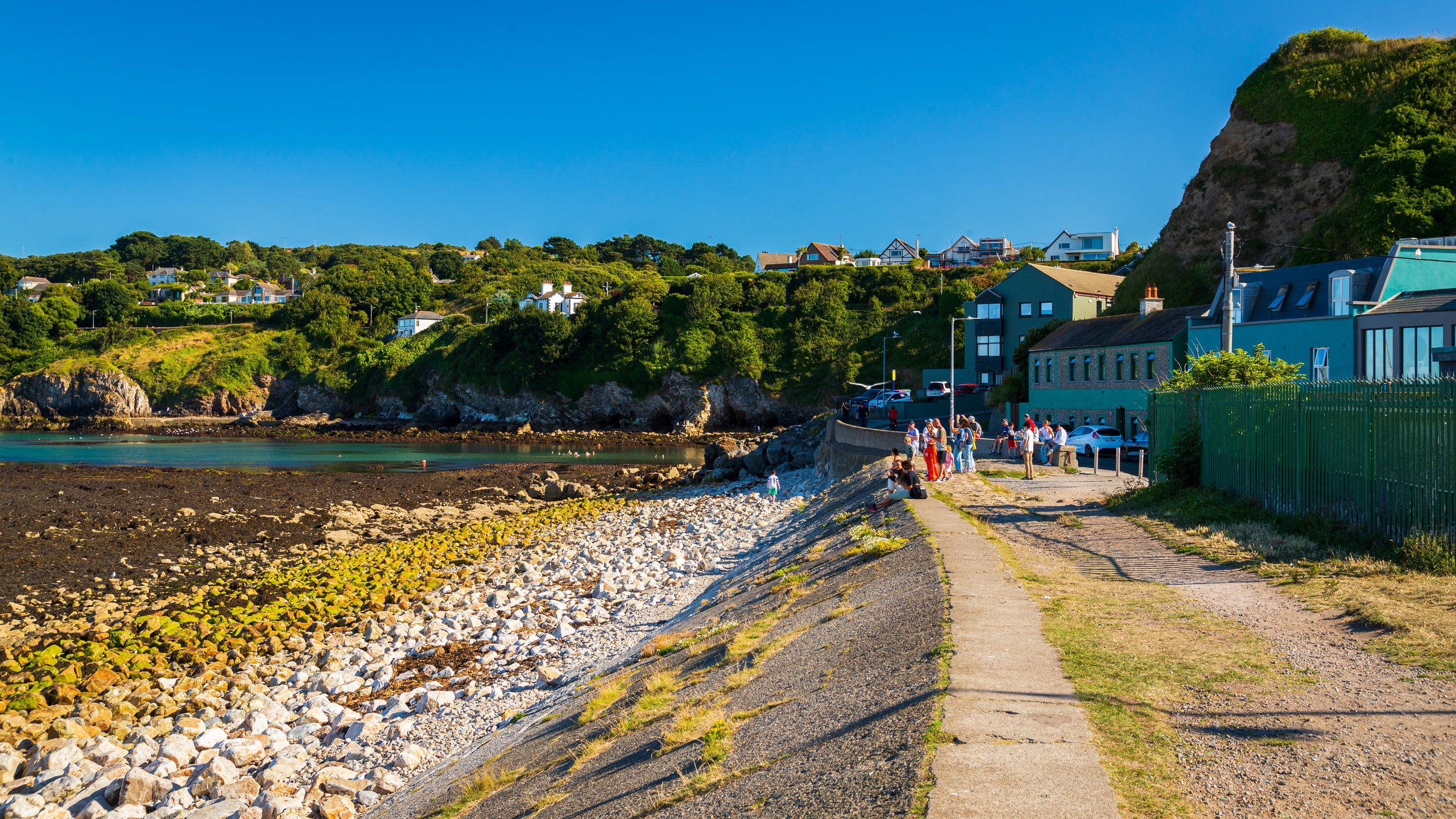 Howth showing general coastal views and a coastal town