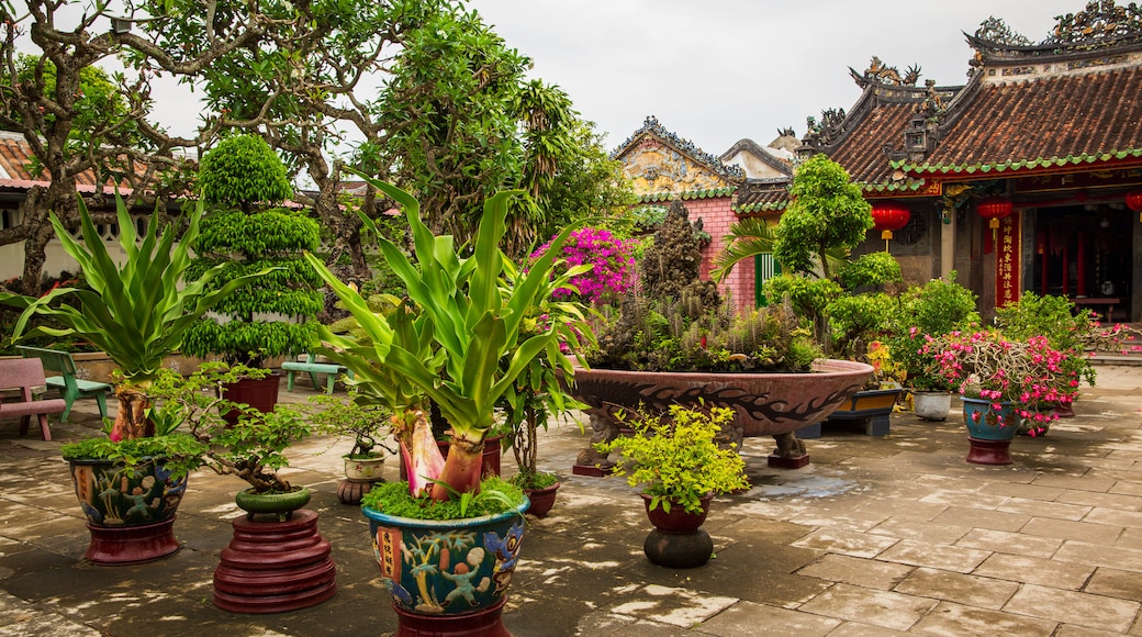 Assembly Hall of the Fujian Chinese Congregation showing a garden and wildflowers