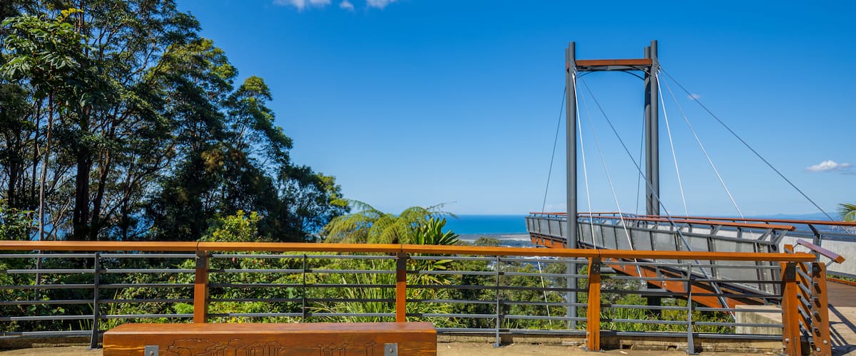 Forest Sky Pier featuring a bridge