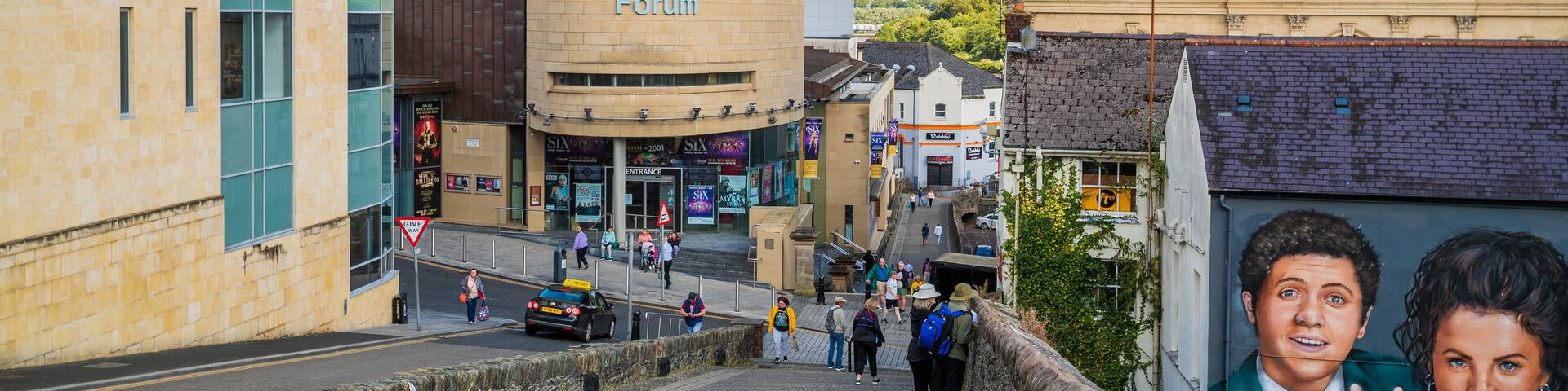 Millennium Forum featuring outdoor art