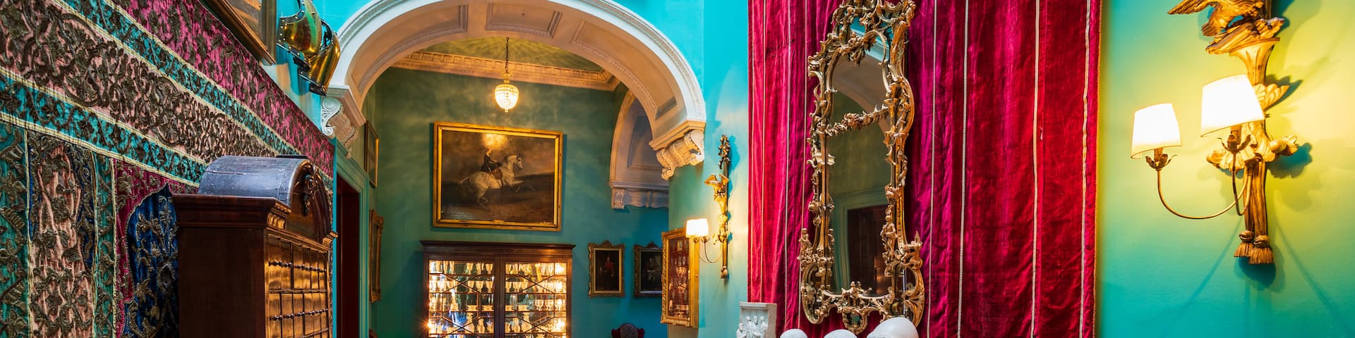 Mount Stewart House and Gardens featuring interior views and heritage elements