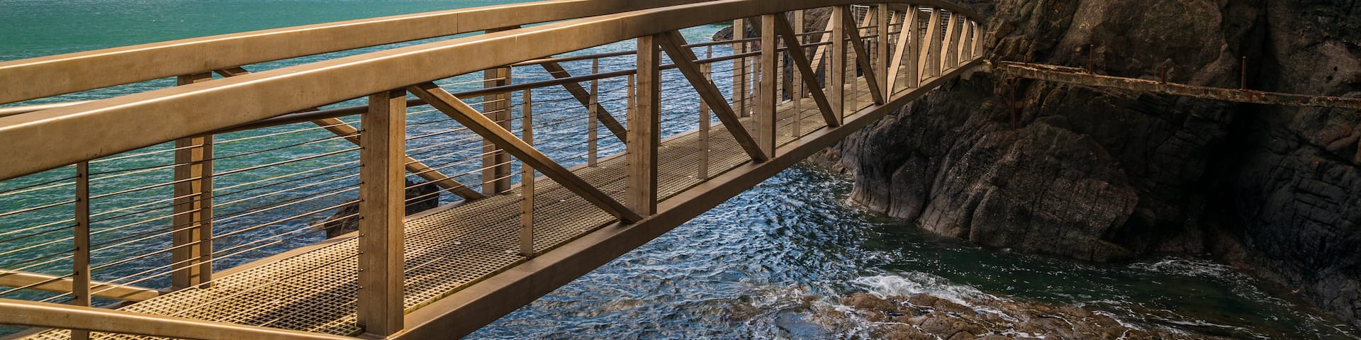 Ballystrudder which includes a bridge and general coastal views