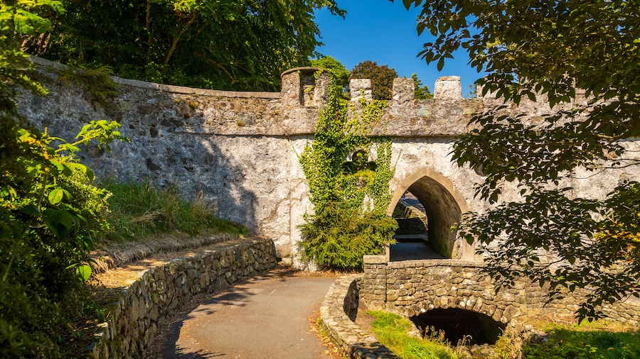 Tollymore Forest Park which includes heritage elements and chateau or palace