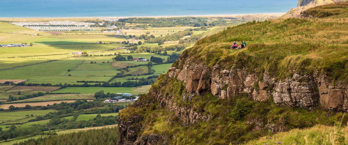Binevenagh showing rugged coastline, general coastal views and landscape views