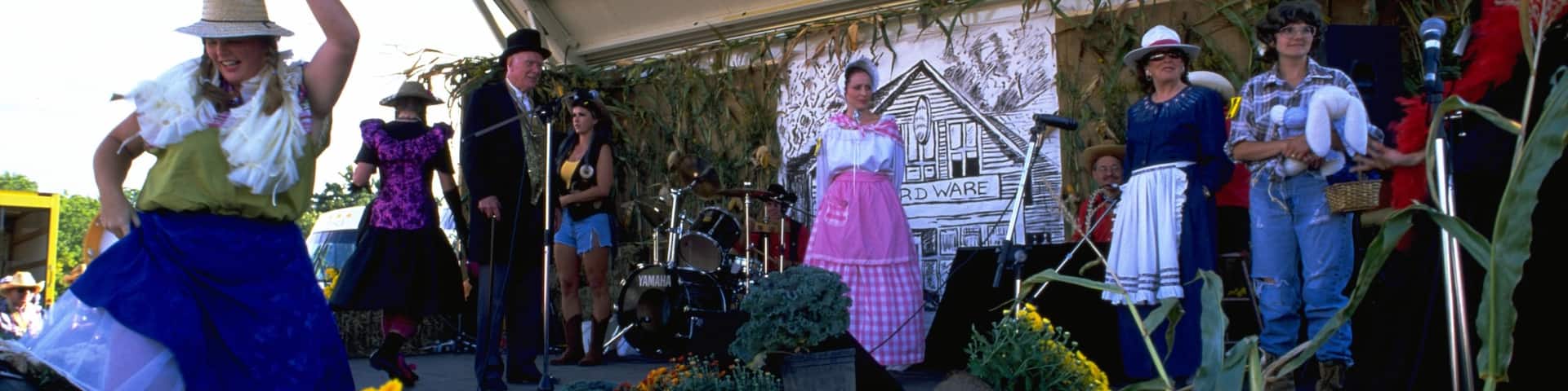 Kleinburg featuring a festival, music and flowers