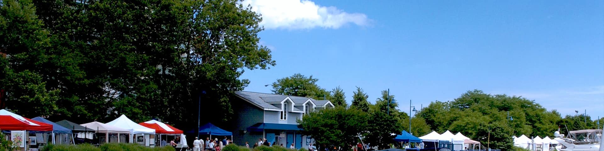 Port Credit which includes a marina, a lake or waterhole and a house