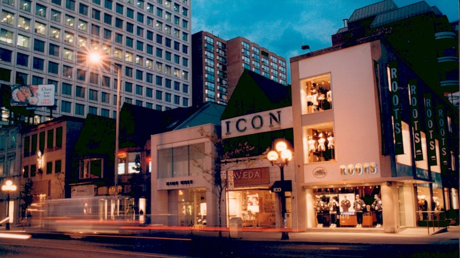 Bloor West Village featuring street scenes, a city and signage