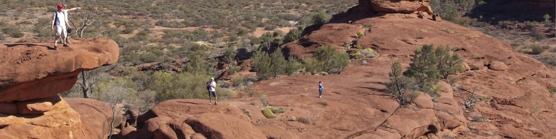 Alice Springs mostrando vistas al desierto, senderismo o caminata y un barranco o cañón