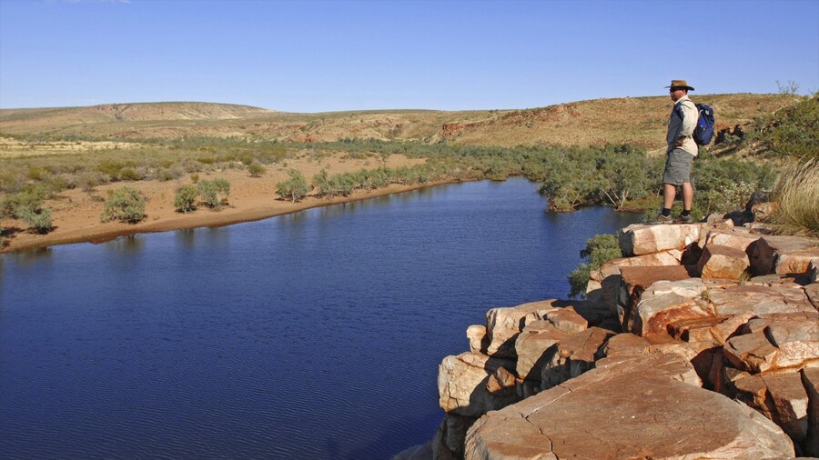 Red Centre showing hiking or walking, a river or creek and tranquil scenes