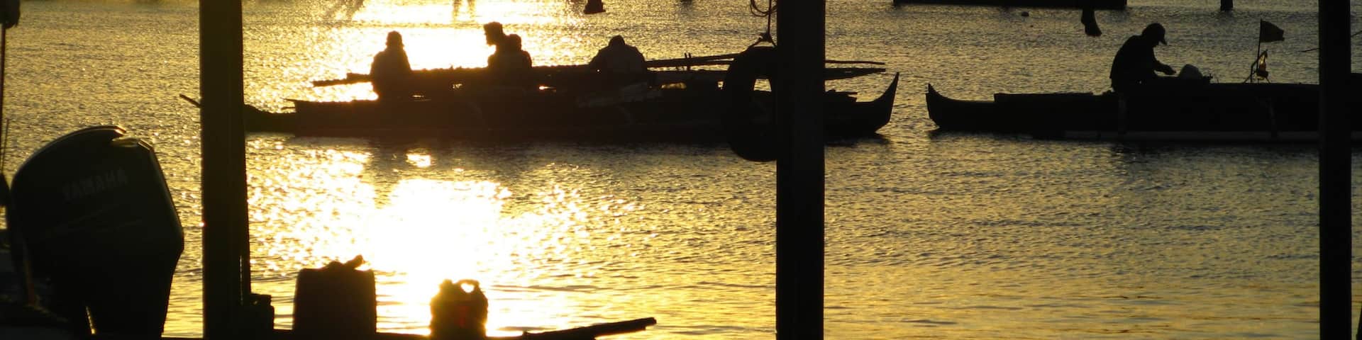 Malaysia which includes tropical scenes, boating and a coastal town