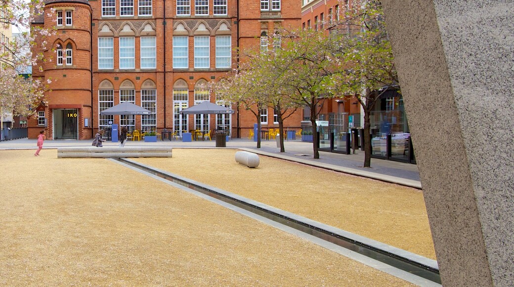 Ikon Gallery showing a city, a square or plaza and heritage architecture