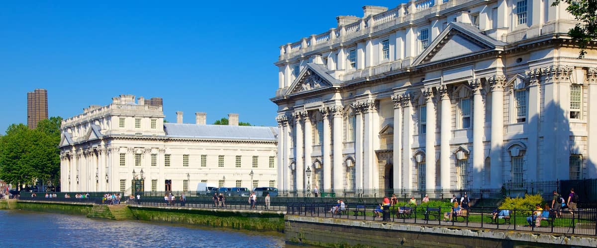 London showing a river or creek, a city and heritage architecture