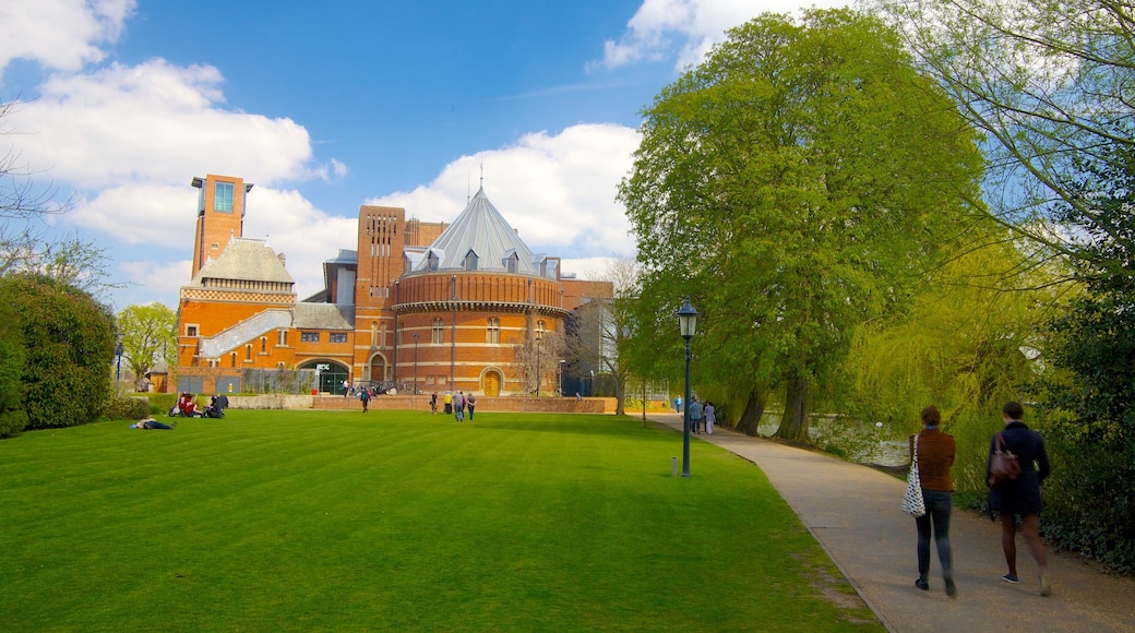 Birmingham showing a garden and theater scenes