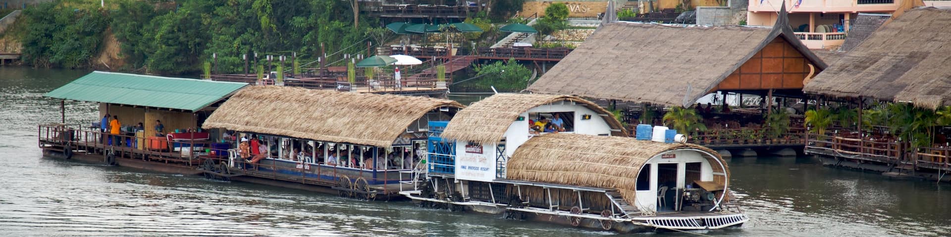 Bridge Over the River Kwai featuring a small town or village and boating