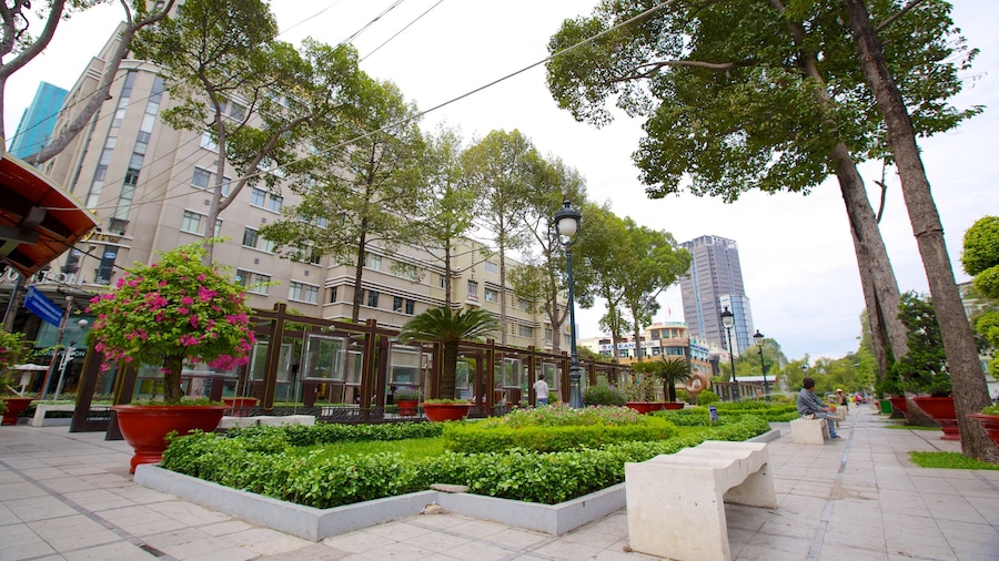 Ho Chi Minh City showing a park and a square or plaza