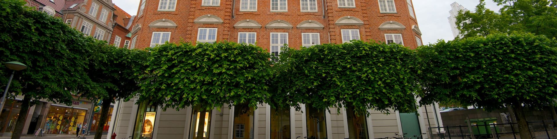 Gammeltorv featuring heritage architecture and a square or plaza