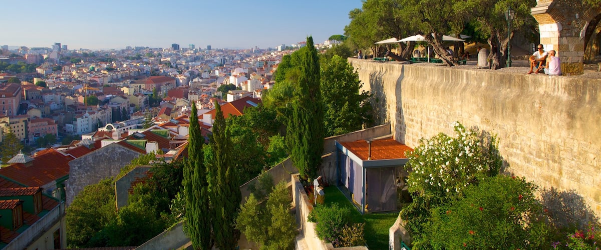 Lisbon showing château or palace, views and a city