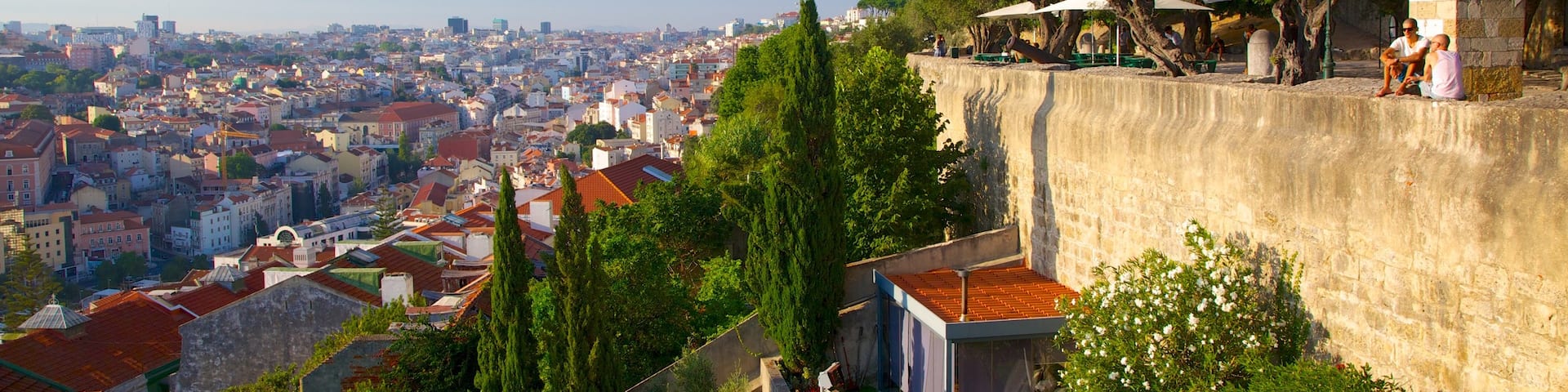 Lissabon mit einem Ansichten, Stadt und Palast oder Schloss