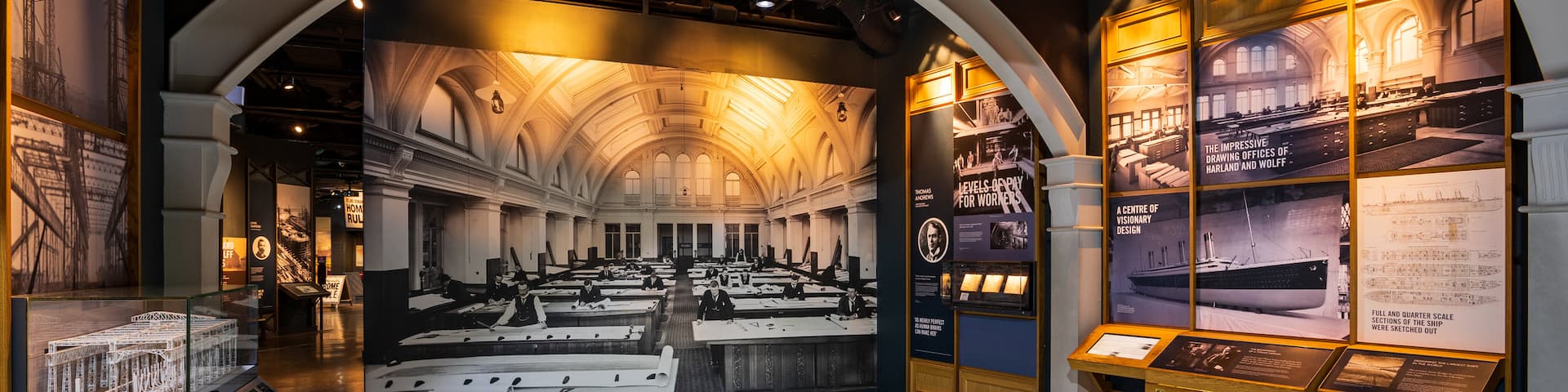 Titanic Belfast featuring interior views
