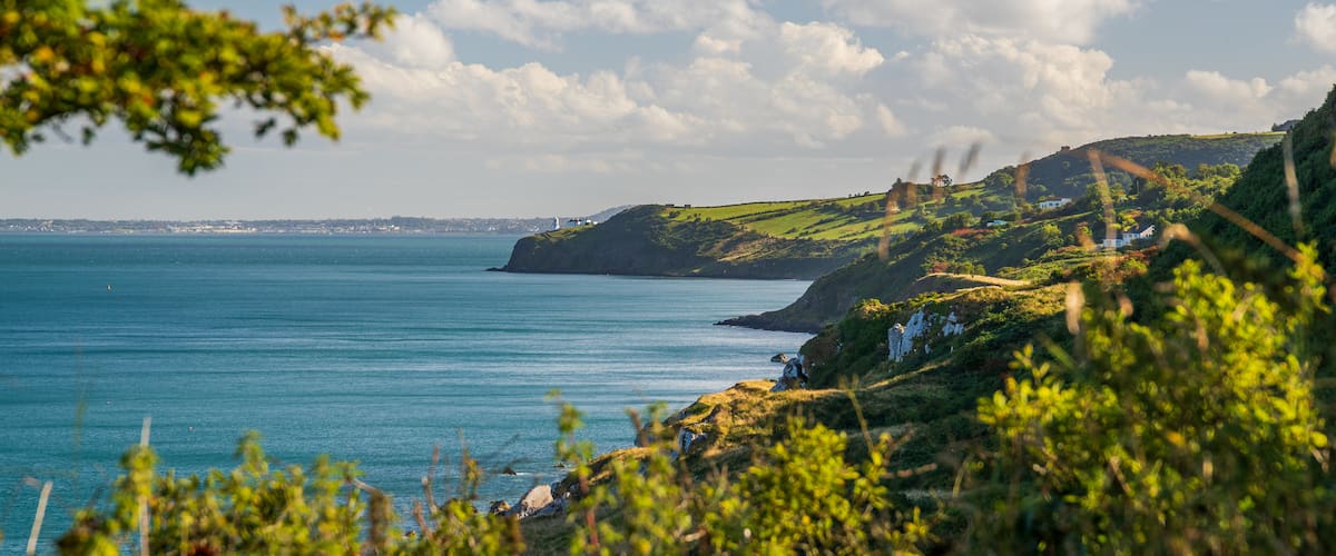 Ballystrudder showing rocky coastline and general coastal views