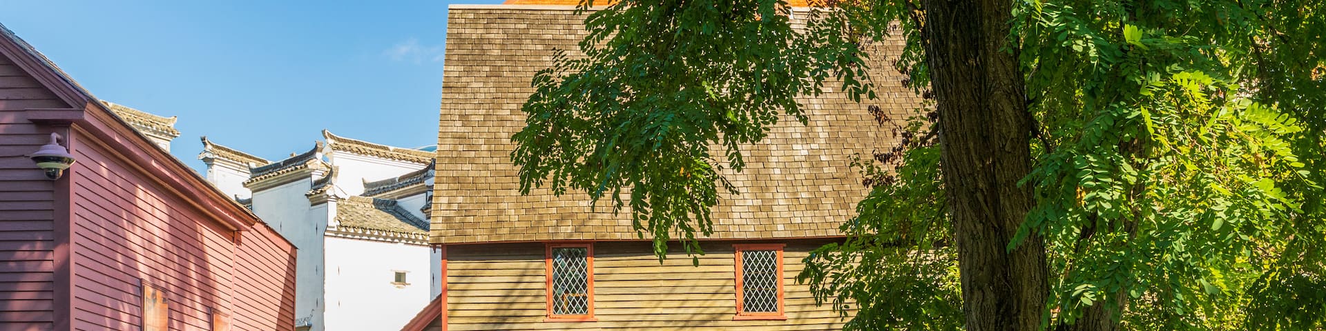 Salem Witch Trials Memorial which includes a house