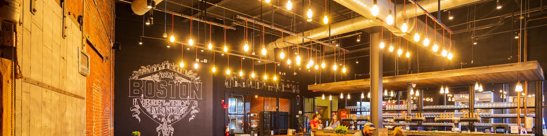 Samuel Adams Brewery featuring interior views