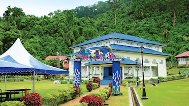 Tioman Island which includes signage and a park