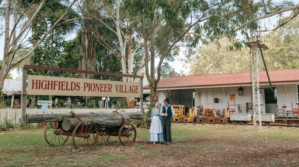 Highfields Pioneer Village which includes signage as well as a couple