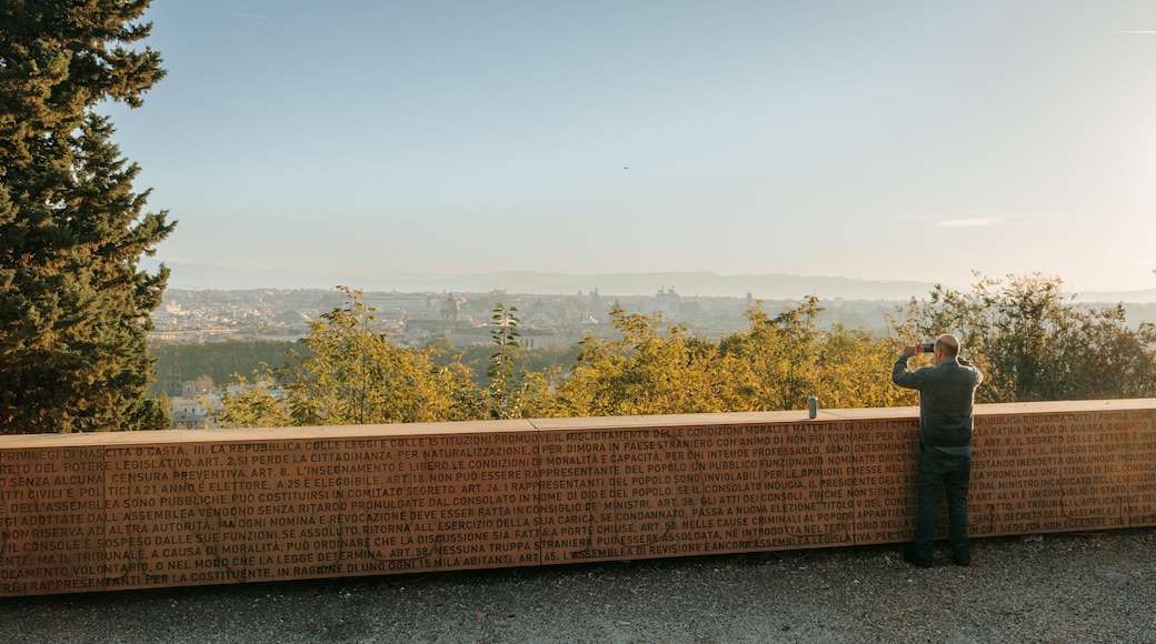 Passeggiata del Gianicolo showing landscape views and views as well as an individual male