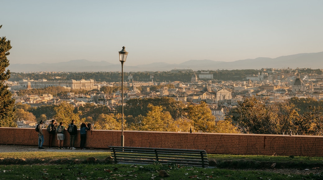 Passeggiata del Gianicolo showing landscape views, views and a city