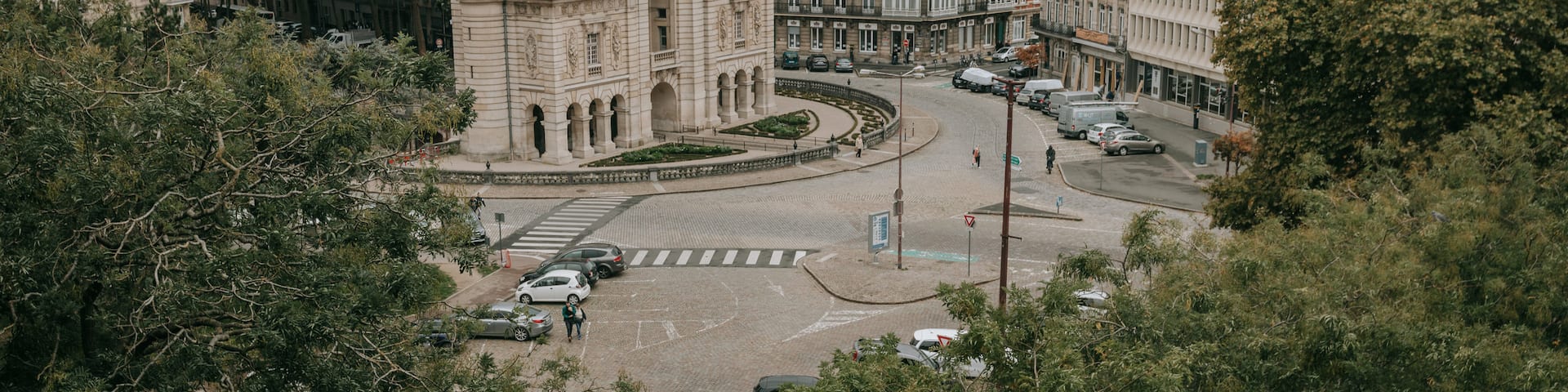 Porte de Paris which includes landscape views, heritage architecture and a city