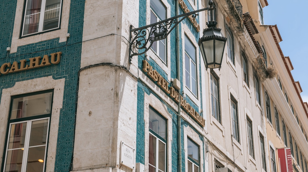Chiado which includes heritage elements and signage