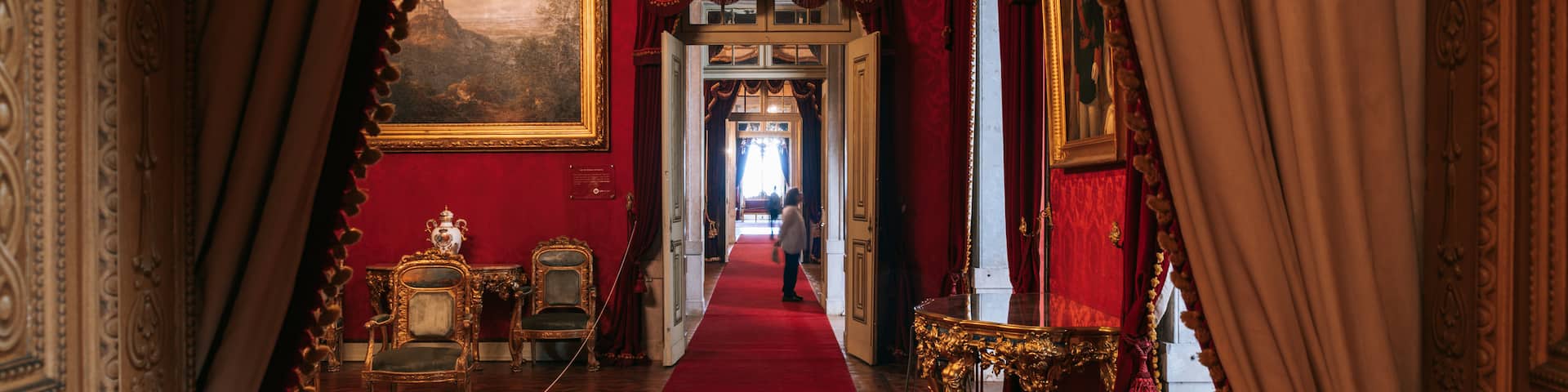 Ajuda National Palace featuring chateau or palace and interior views
