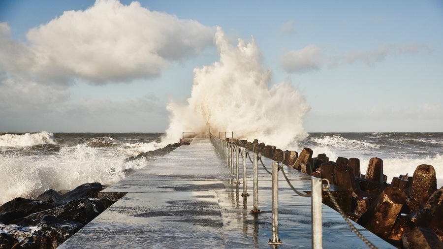 Klitmoller featuring surf and general coastal views