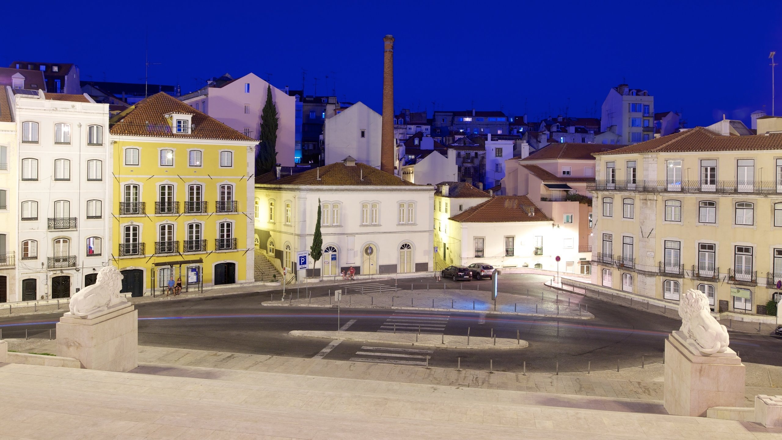 Parliament showing night scenes, heritage architecture and a city