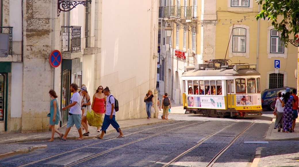 Sintra featuring railway items and a city