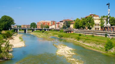 Parma showing a bridge and a river or creek