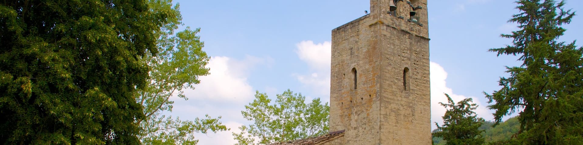 Montemonaco showing a church or cathedral and heritage architecture