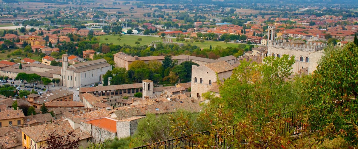 Gubbio which includes a city