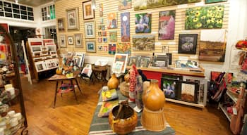 Eureka Springs featuring art and interior views