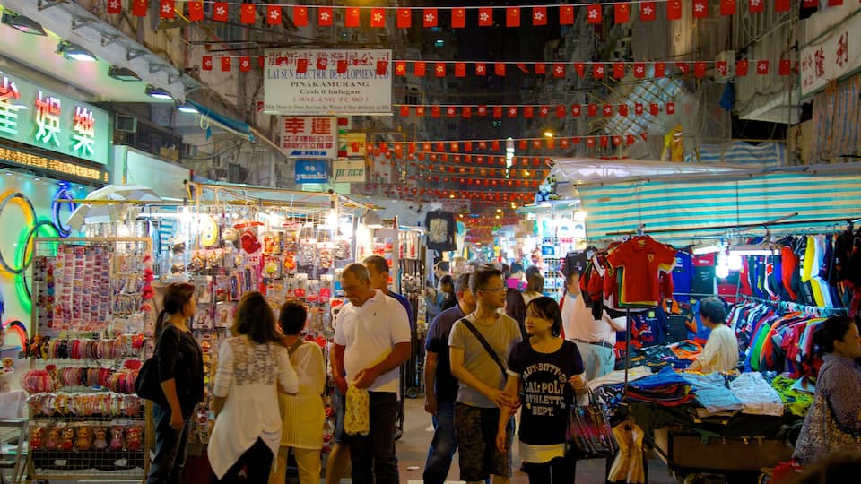 Temple Street Night Market toont nachtleven en markten