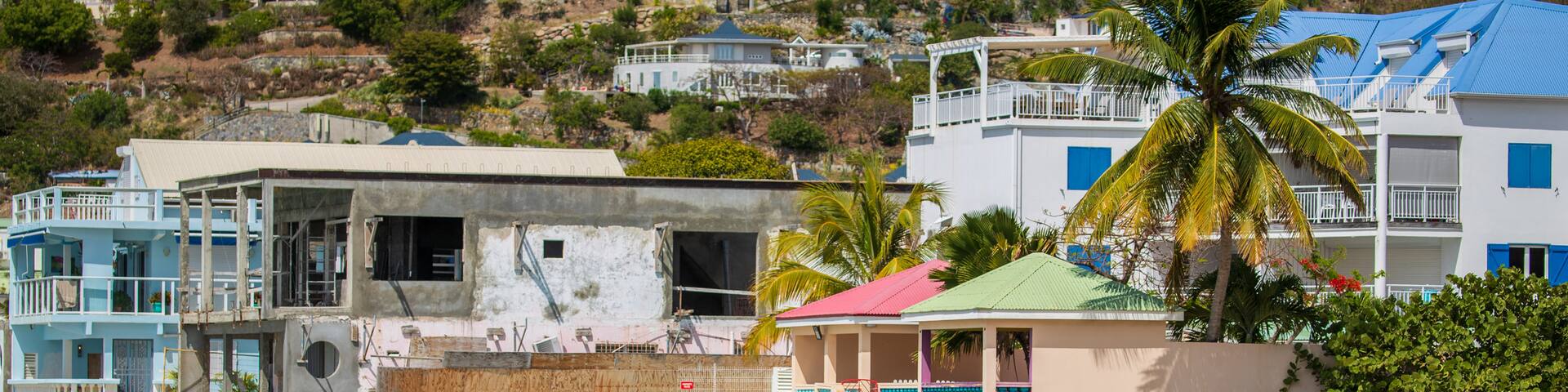 Grand Case featuring general coastal views and a coastal town as well as a couple