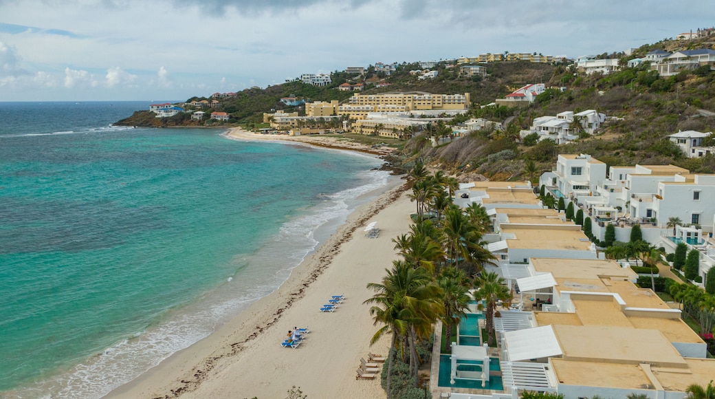 Dawn Beach which includes landscape views, general coastal views and a coastal town