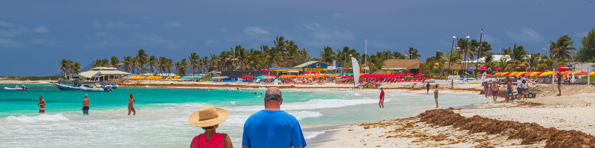 Orient Bay Beach showing a beach and general coastal views as well as a couple