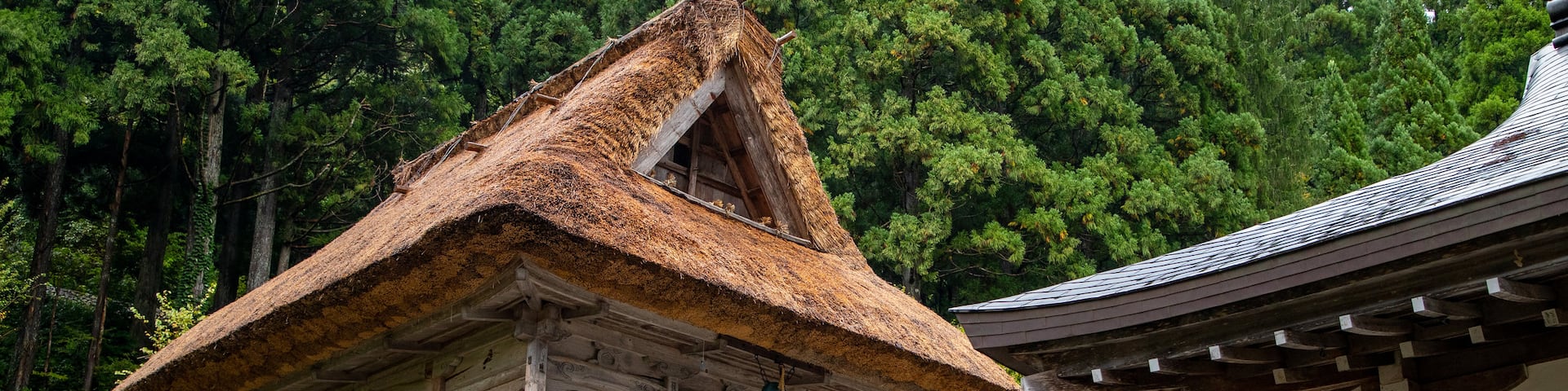 Hakusan Shrine featuring a temple or place of worship and heritage elements