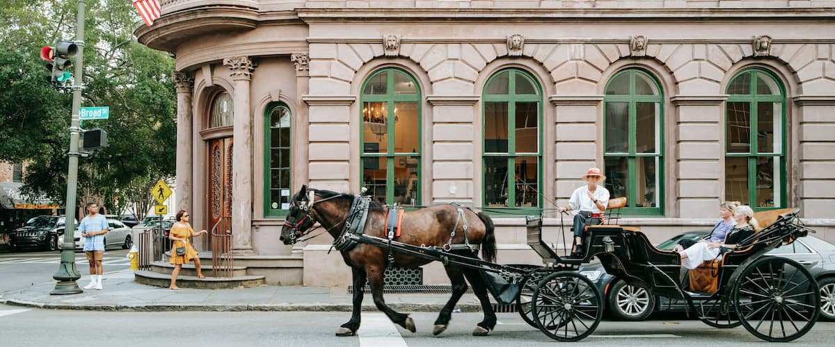Charleston Historic District which includes heritage elements, horseriding and autumn leaves